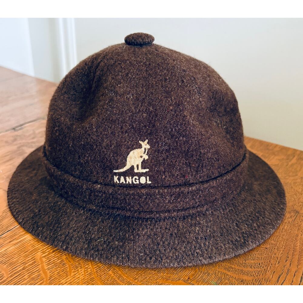 Vintage Kangol Grouser Tweed Mix Bucket Hat - Brown - Size M